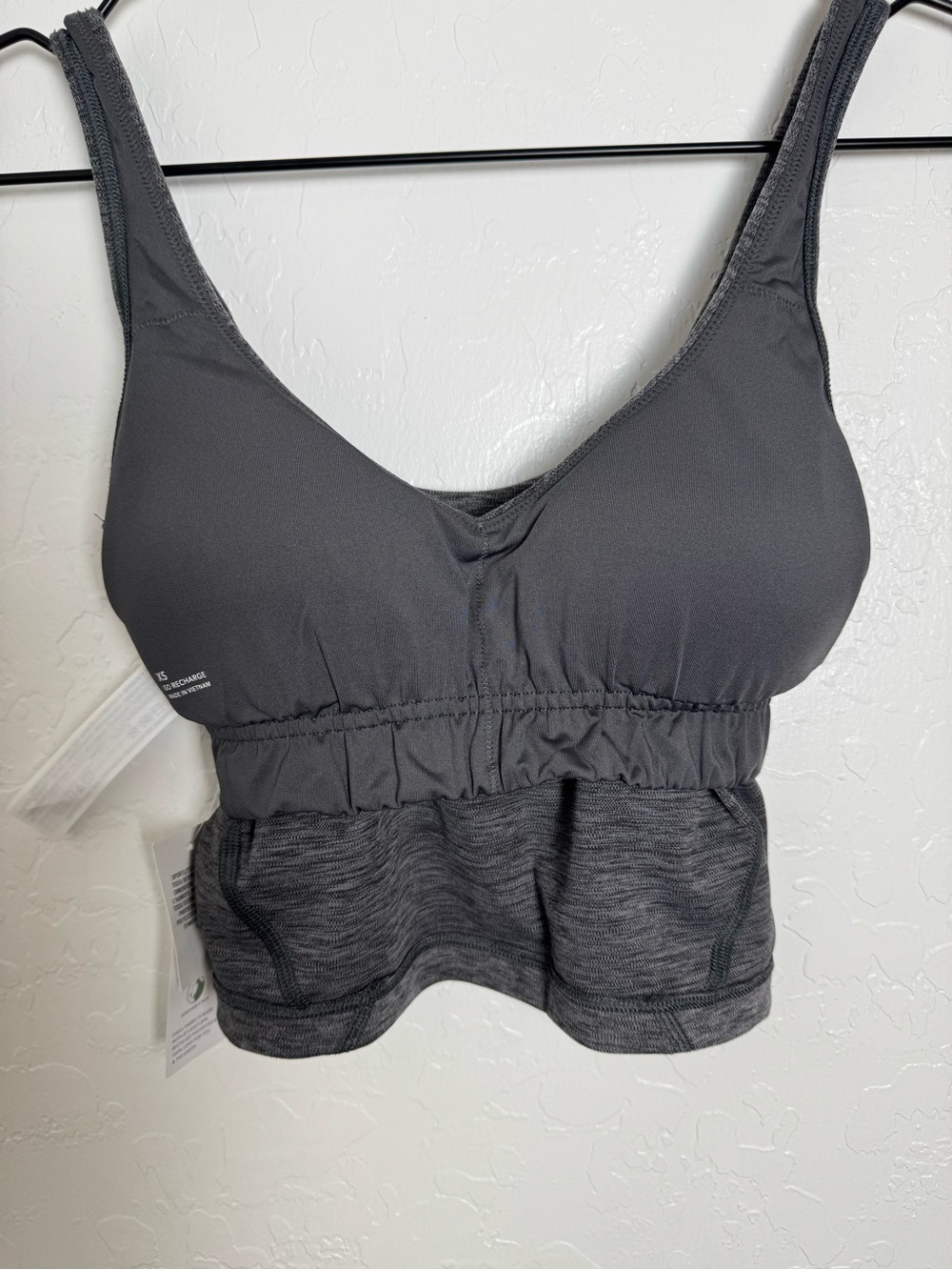 Gilly Hicks Heather Gray Workout Tank Top Go Recharge Sportlette - Picture 14 of 14